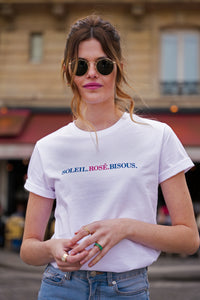 T-shirt "Soleil rosé bisous"